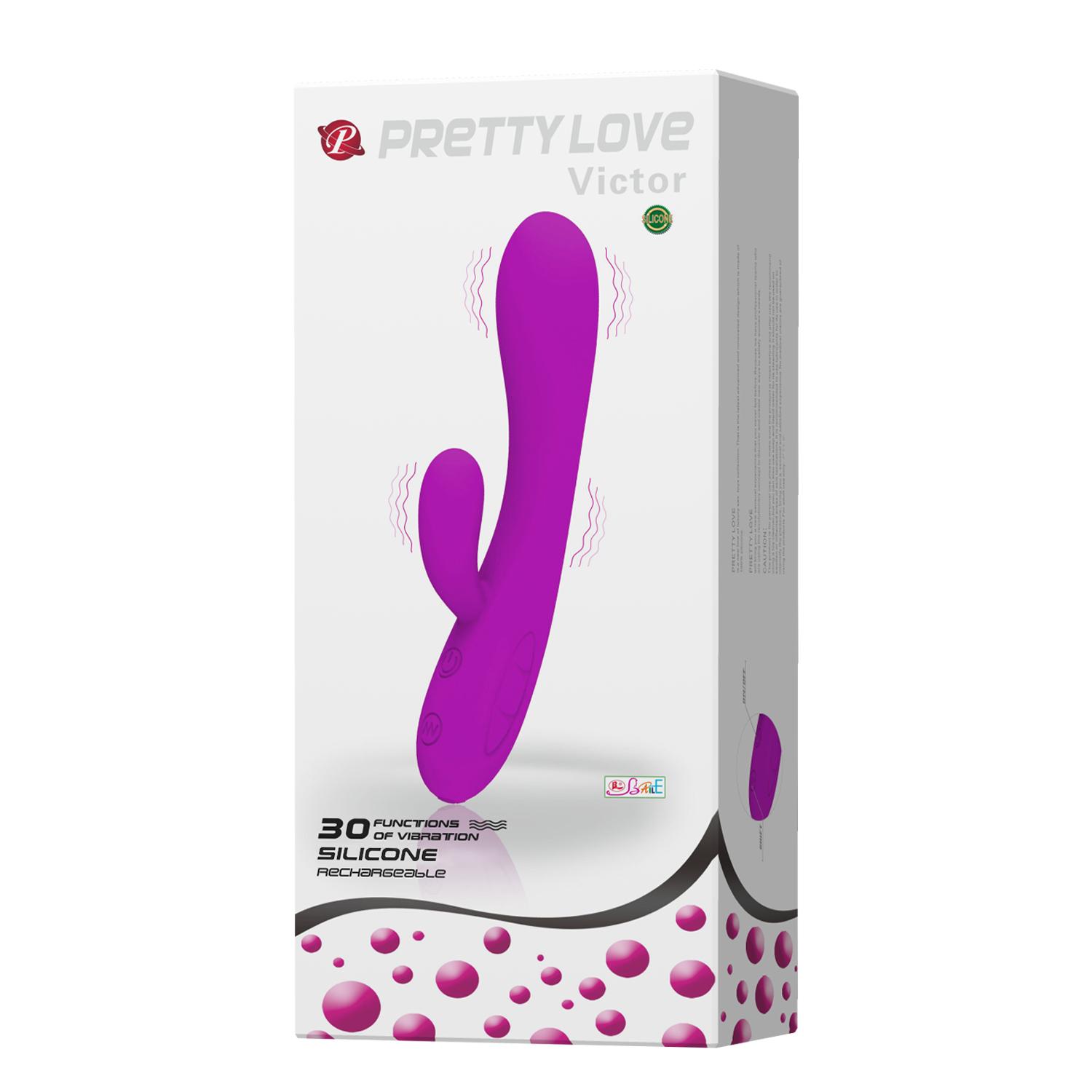 PRETTY LOVE - Victor, 30 functions of vibration, silicone, waterproof, USB rechargable ':30mm L:170mm PRETTY LOVE - Victor, 30 functions of vibration, silicone, waterproof, USB rechargable ':30mm L:170mm