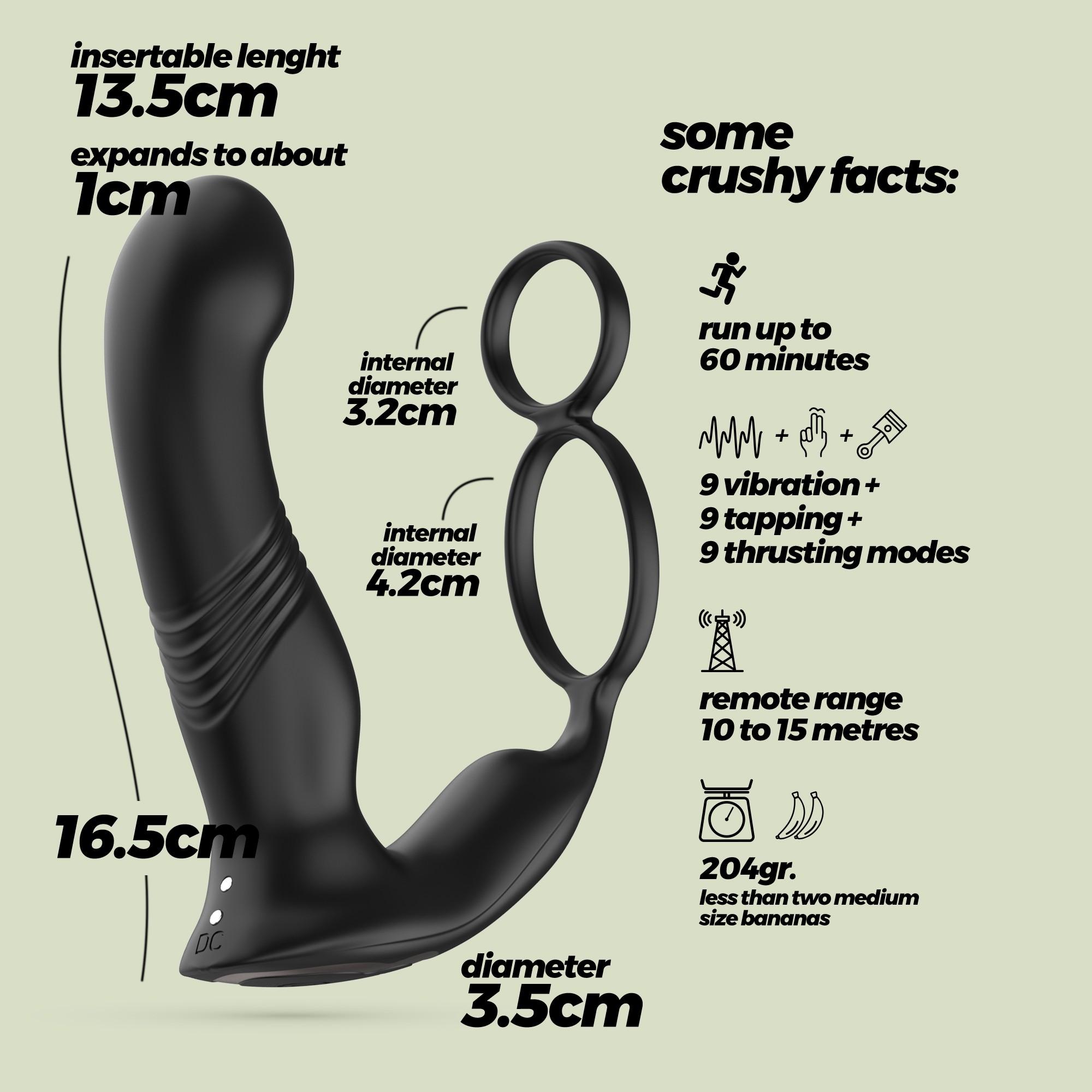 Crushious Erixos Prostate Vibrator With Remote Control