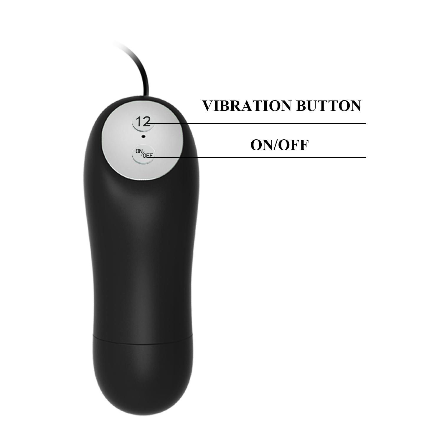 PRETTY LOVE - Special Anal Stimulation, 12 functions of vibration, 2 AAA batteries,silicone,waterproof ':31mm   L:85mm